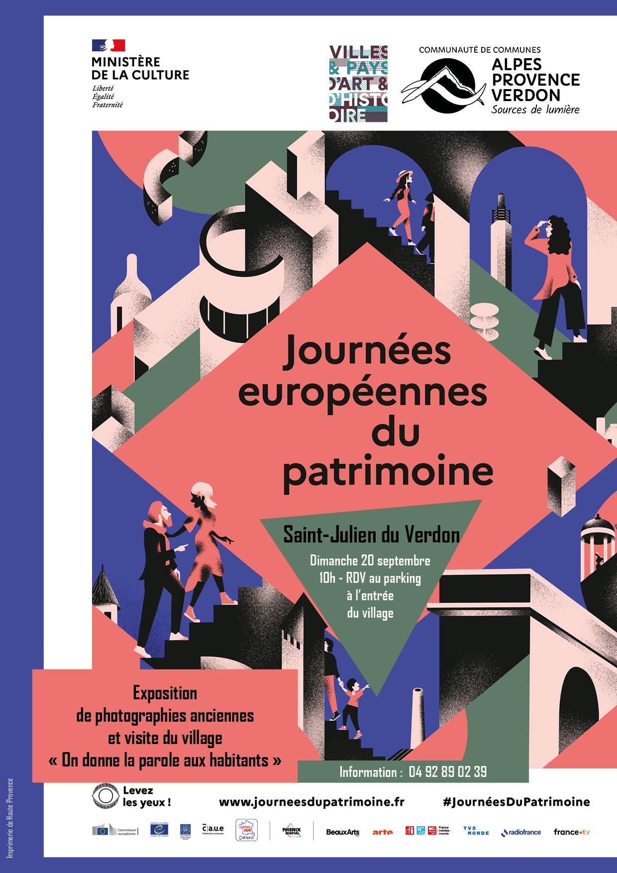 SAMEDI 19 ET DIMANCHE 20 SEPTEMBRE / JOURNEES EUROPEENNES DU PATRIMOINE / SAINT-JULIEN-DU-VERDON
