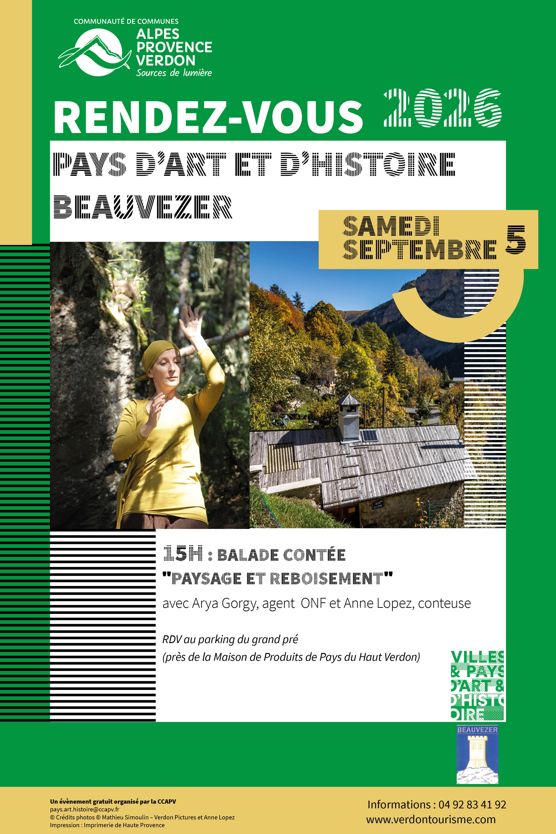 SAMEDI 05 SEPTEMBRE / RENDEZ-VOUS PAYS D'ART & D'HISTOIRE / BEAUVEZER
