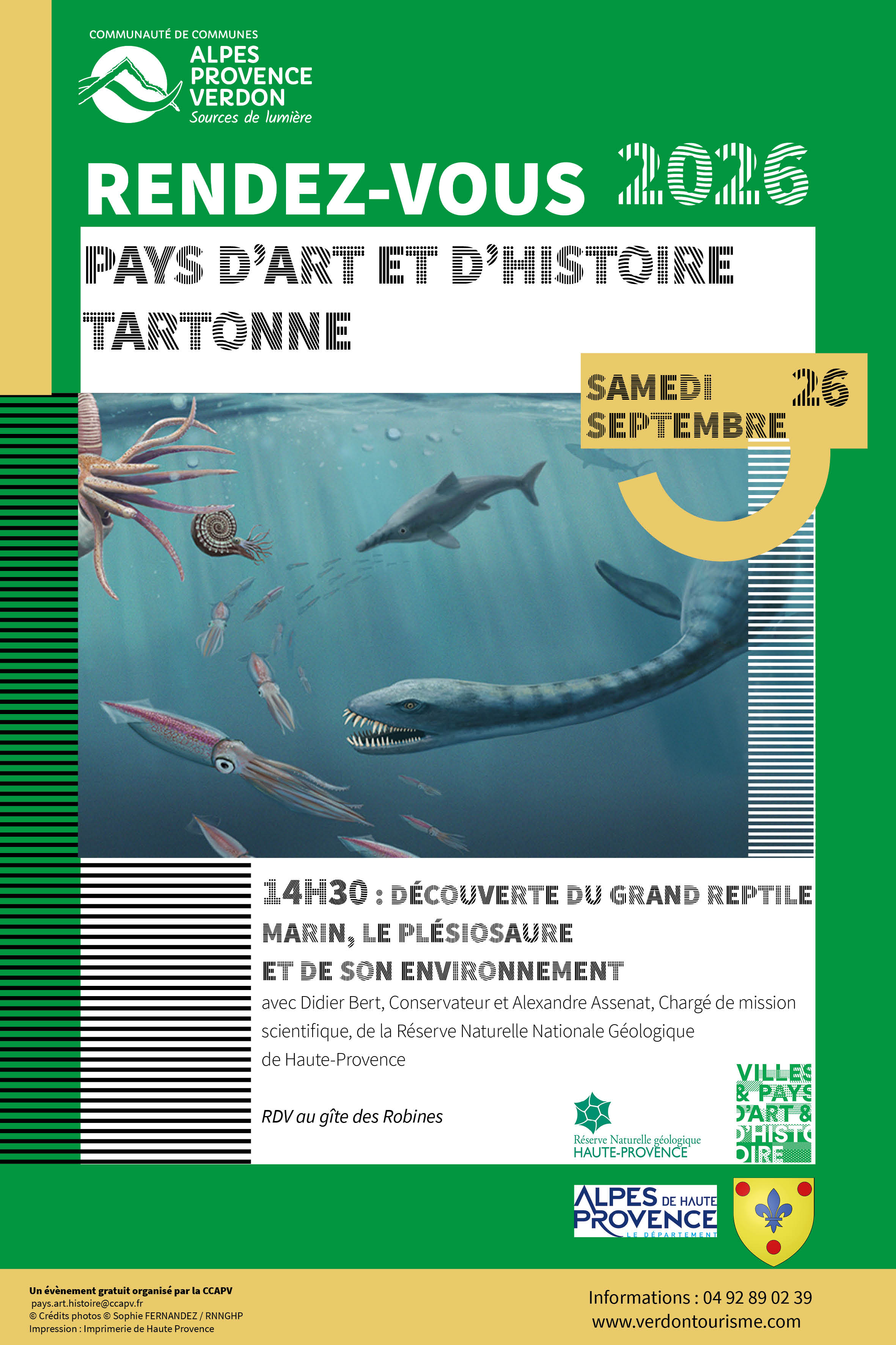 SAMEDI 26 SEPTEMBRE / RENDEZ-VOUS PAYS D'ART & D'HISTOIRE / TARTONNE